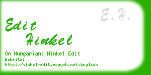 edit hinkel business card